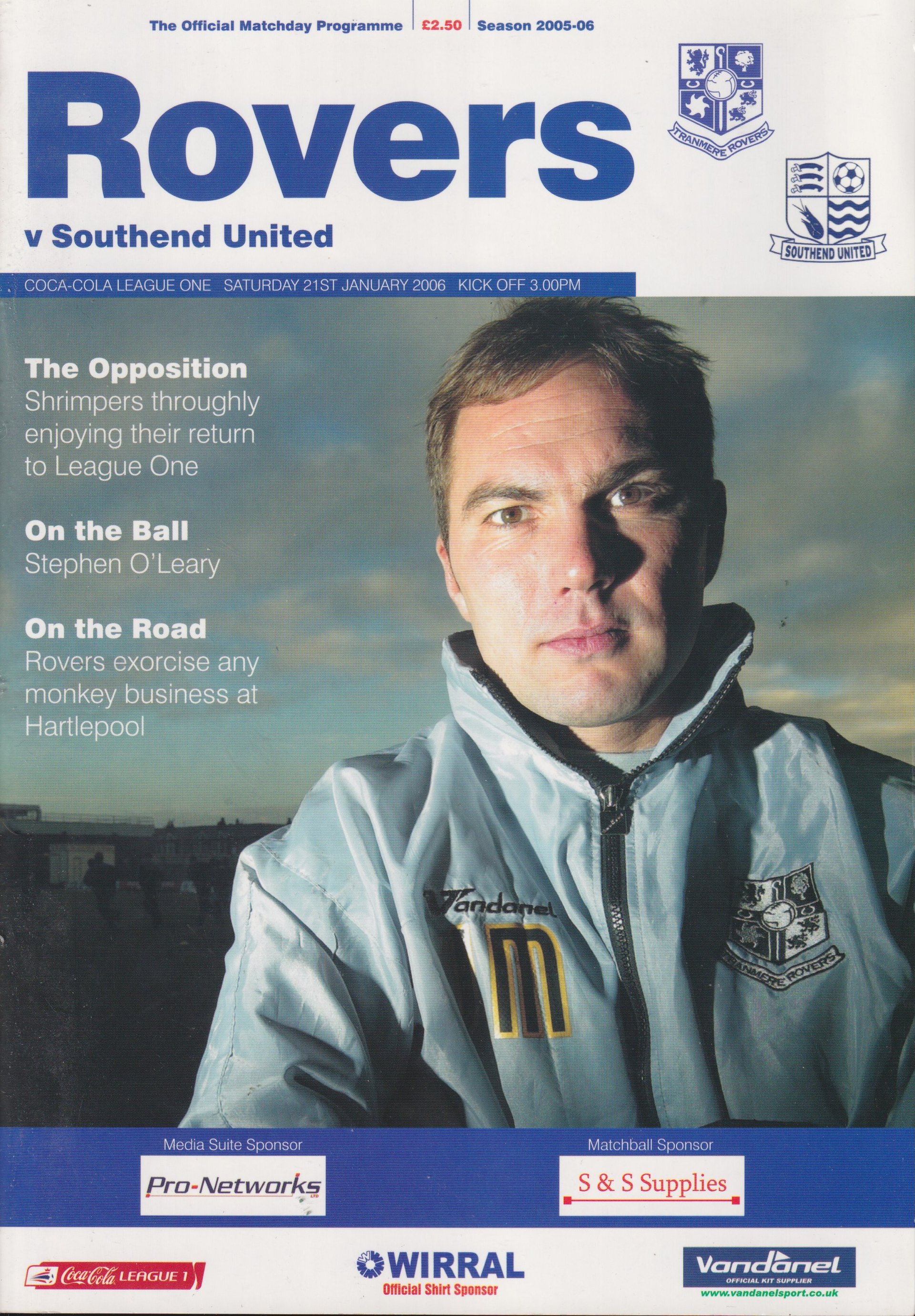 Tranmere Rovers v Southend United match programme